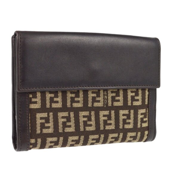 Fendi Brown Zucchino Bifold Wallet 2266.8M0160JQ4.068 XX07525 - Picture 2 of 7
